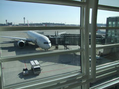 これから飛び立つ、上海行きのＪＡＬ８１便