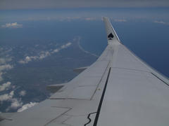 静岡県上空で海上に出ます