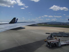 福岡空港は、本当に良い天気でした