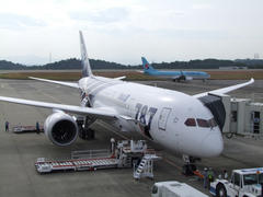 大韓航空のボーイング７３７と顔合わせ