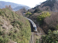 ３７１系“あさぎり”号が、沼津駅を目指します