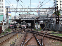 八王子駅（橋本駅）側から見た調布駅