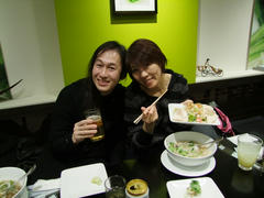 本番前に、鹿嶋さんと由美さんとで腹ごしらえ♪