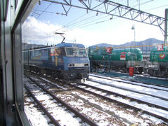 坂城駅にて…貨車の入れ替え作業中