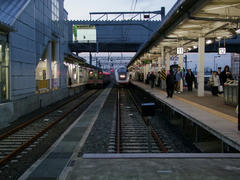 行き止まりとなっている、大曲駅の田沢湖線ホーム
