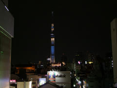 お店から眺められる東京スカイツリー