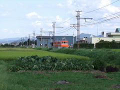 駅近くには、静態保存されている車両が見えました