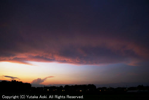 sunset storm