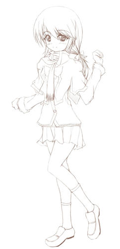 一応冬服のつもり・・・。　なんか変なの着てますが気のせいです＾＾
