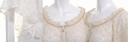 MISCH MASCH 通販の刺繍レースポンチョ