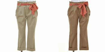 MISCH MASCH 通販のドットスカーフ付ロールアップパンツ