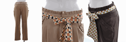 MISCH MASCH 通販の サッシュベルト付カプリパンツ