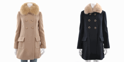 MISCH MASCH（ミッシュマッシュ）FOXファーダブルコート【セール価格】【超激安】【50%OFF】