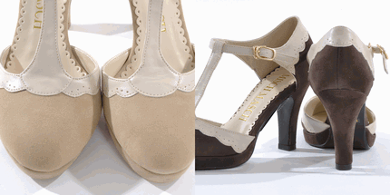 MISCH MASCH 通販 フリルカット付Ｔストラップ Tネックベルトパンプス