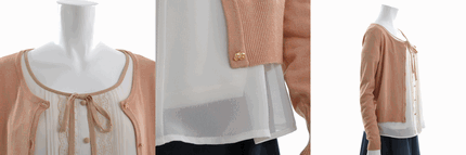 MISCH MASCH（ミッシュマッシュ）通販 配色ブラウスアンサンブル