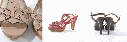 MISCH MASCH スカラップ入りTストラップ