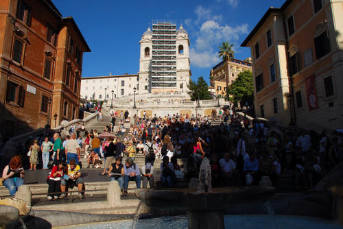 スペイン階段前。