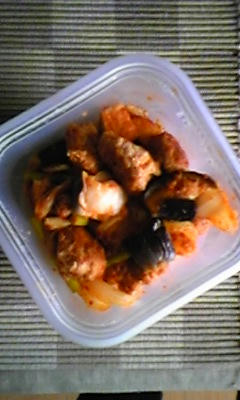 鶏団子キムチいため