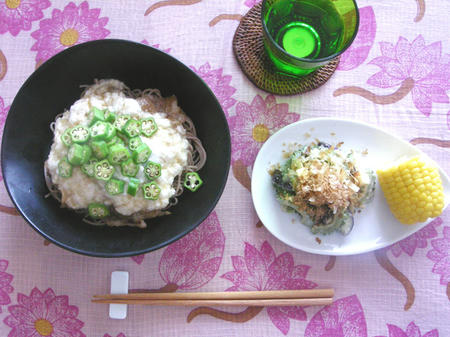 豚肉ととろろそば