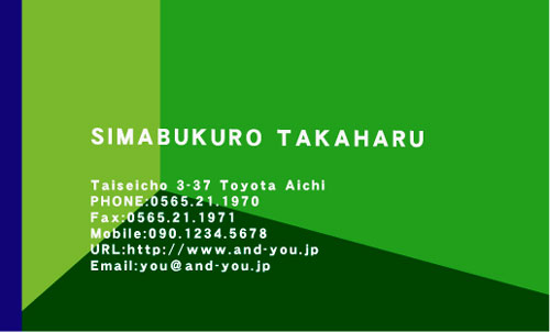 【かっこいい名刺】空間を切り取ったような名刺