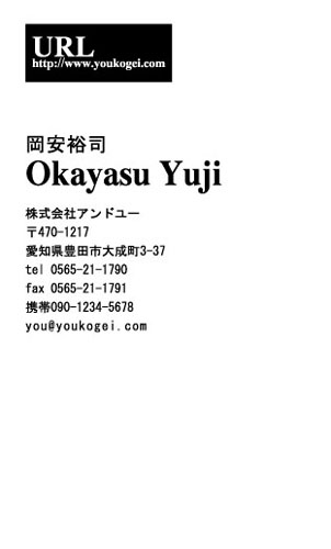 【かっこいい名刺】クールさもあるビジネス名刺