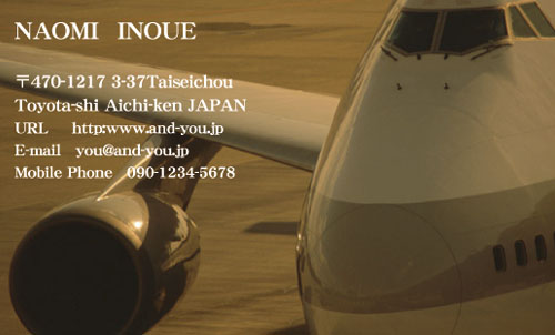 【かっこいい名刺】飛行機好きにはたまらない名刺