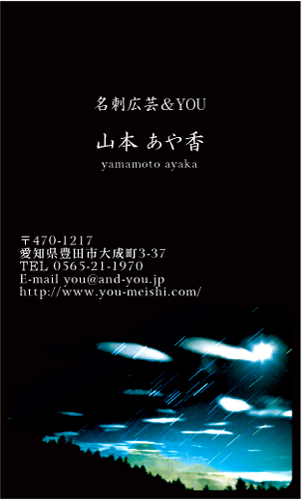 【かっこいい名刺】不思議な光景の柄の名刺