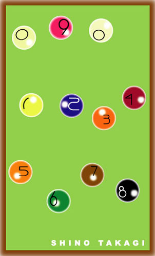 【かっこいい名刺】ビリヤード風に仕立てた名刺