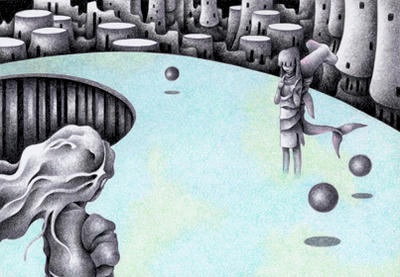Science fiction Illustration, Images and Pictures - 「Apparition in highway」
