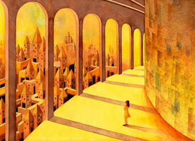 Fantasy Illustration, Images and Pictures - 「Corridor」