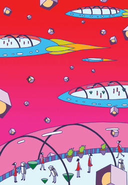 POP image “Society in the future” Illustration, Images and Pictures - 「Large scale airship」