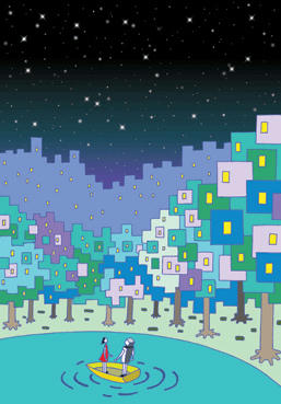 POP image “Society in the future” Illustration, Images and Pictures - 「Artificial forest」