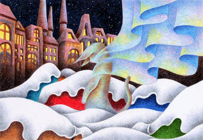 Fairy tale Illustration “Snow Cat”, Images and Pictures - 「Reproducing life」