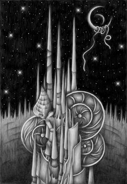 Monochrome “Pencil drawing”, Images and Pictures - 「Tower of a silence」