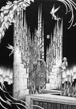 Monochrome “Pencil drawing”, Images and Pictures - 「Paradise in heaven」