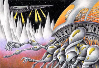 Science fiction Illustration, Images and Pictures - 「Having been waiting person」