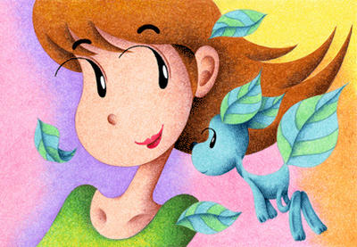 Lovely fairy Illustration, Images and Pictures - 「Fairy of leaf」