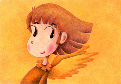 Cute angel Illustration, Images and Pictures - 「Evening glow angel」