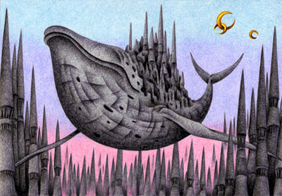 Science fiction Illustration, Images and Pictures - 「Whale castle」