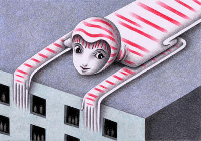 Science fiction Illustration, Images and Pictures - 「Resident in rooftop」