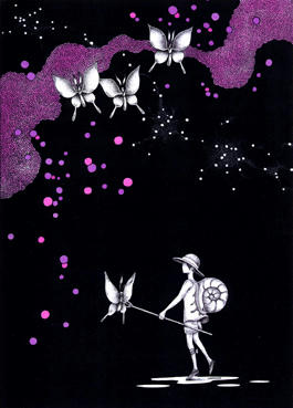 Neo-Japanesque Illustration, Images and Pictures - 「Insect collecting」