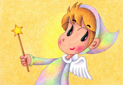 Cute angel Illustration, Images and Pictures - 「Brilliant star baton」