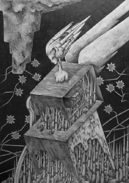 Monochrome “Pencil drawing” Illustration, Images and Pictures - 「Petrifaction angel」