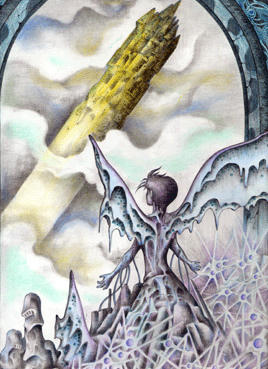 Imagination Illustration, Images and Pictures - 「Statue that watches tower」