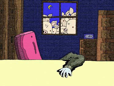 Imagination Illustration, Images and Pictures - 「Pigs' pursuits」