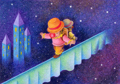 Romantic pierrot Illustration, Images and Pictures - 「It is good at acrobatics」