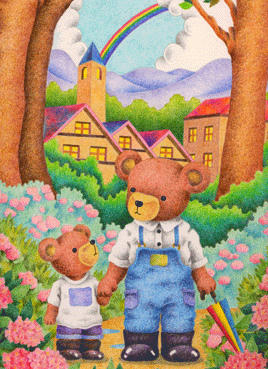 Animal Illustration, Images and Pictures - 「Bear's parent and child」