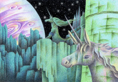 Fantasy Illustration, Images and Pictures - 「Unicorn's planet」