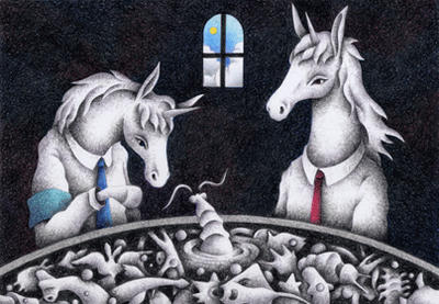 Fantasy Illustration, Images and Pictures - 「Unicorn's secret room」