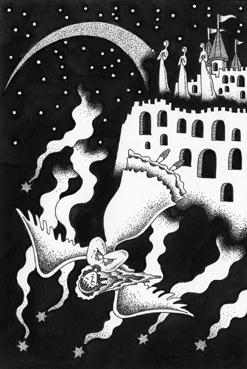 Monochrome “Ink drawing” Illustration, Images and Pictures - 「Angel who falls」